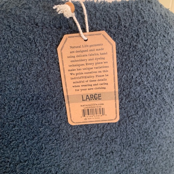 NATURAL LIFE Cozy Up Tunic Soft Fuzzy Casual Pockets Sweater Dress L - Picture 9 of 11